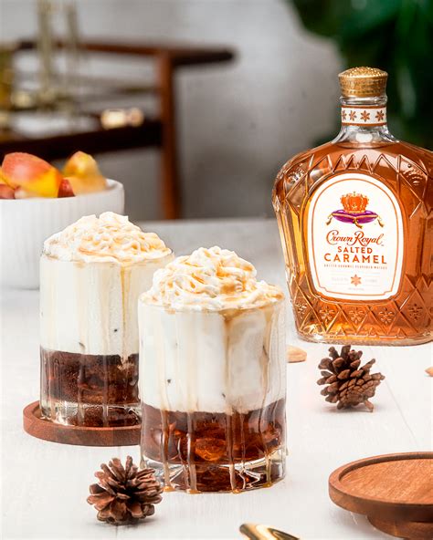 Crown royal salted caramel recipes. Instructions. Shake all ingredients (except nutmeg) with ice and strain into a collins glass. Sprinkle nutmeg on top and serve. 