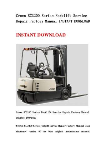 Crown sc3200 series forklift service repair maintenance manual. - Husqvarna rider 1200 ride on mower full service repair manual.