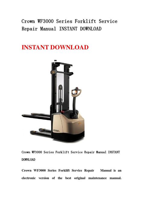 Crown wf3000 series forklift parts manual download. - Manuali per macchine da cucire singer gratuiti singer sewing machine manuals free.