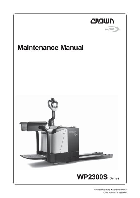 Crown wp2300 series pallet truck service repair maintenance manual. - The pmp exam quick reference guide test prep series.