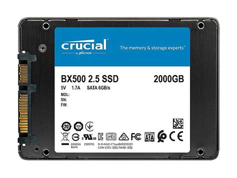 Crucial BX500 2TB 3D NAND SATA 2.5-inch SSD