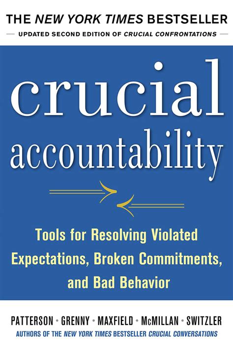Get Crucial Accountability: Tools for Resolving Violated Expectations, Broken Commitments, and Bad Behavior, Second Edition, 2nd Edition now with the O’Reilly learning platform. O’Reilly members experience books, live events, courses curated by job role, and more from O’Reilly and nearly 200 top publishers.