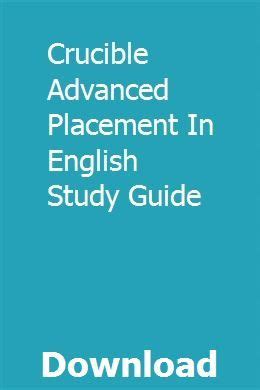 Crucible advanced placement in english study guide. - E study guide for lippincotts textbook for nursing assistants kindle.