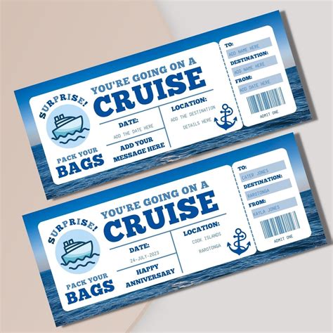 Cruise Boarding Pass Template