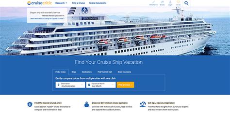 Cruise websites. 