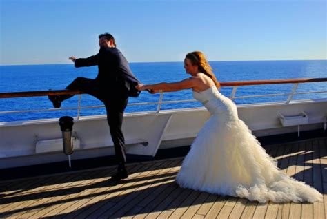 Cruise wedding. The cruise wedding event – for up to 10 guests – will be held in an elegant, private ceremony venue (an Ivory Suite or dedicated room) in the morning or afternoon (the choice is yours) and will be officiated by the captain himself. There will be pre-recorded ceremony music, a two-tier wedding cake and champagne for toasting. 