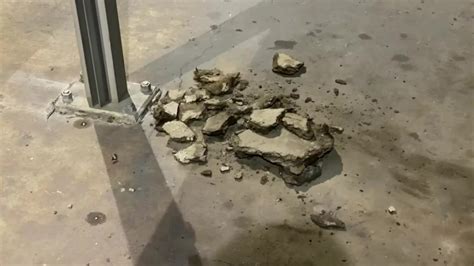 Crumbled debris found platform at Forest Hills station