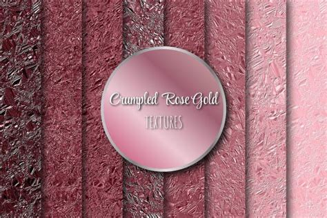 Crumpled Rose Gold Foil Graphic by GraphicBubble · Creative …