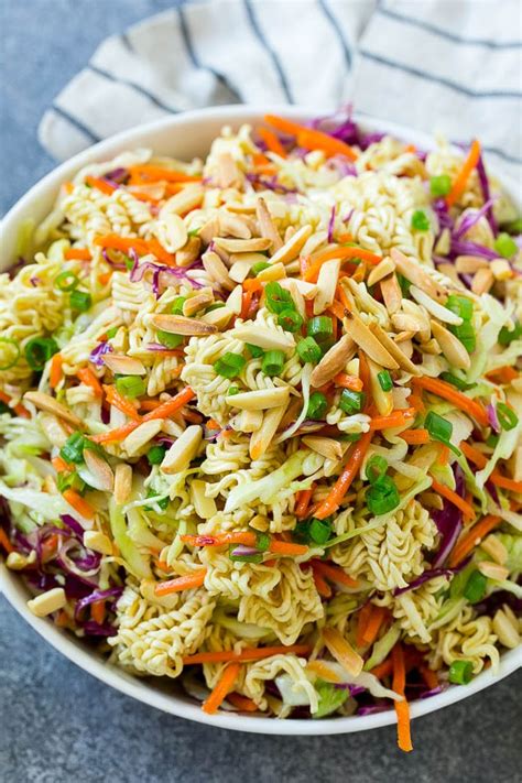 Crunchy Asian Cabbage Salad with Ramen Noodles