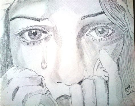 Crying Face Sketch Crying Face Sketch Drawing Art Ideas Crying girl