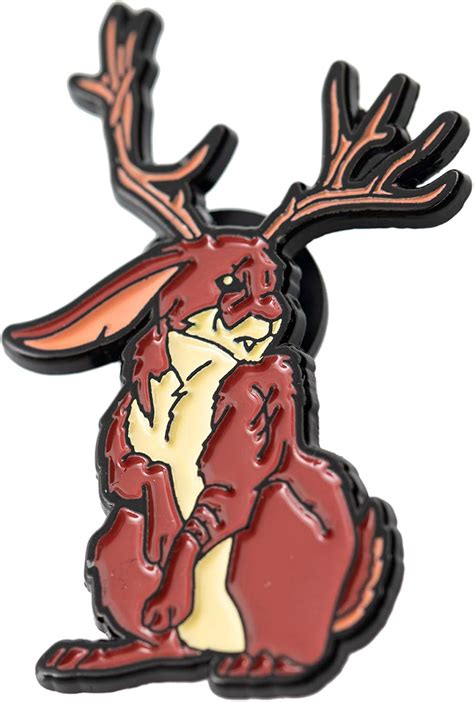 Cryptid Cuties Jackalope Enamel Lapel Pin - amazon.com