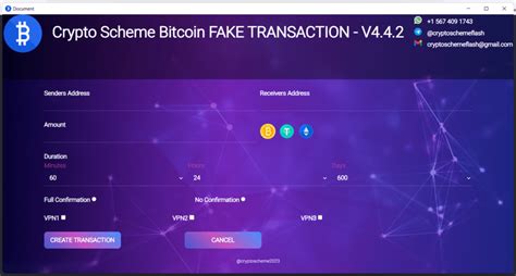 Crypto fake transaction.  Users scroll through their transaction history...