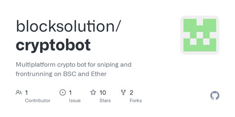 Cryptobot github.  View on GitHub crypto-bot Functions Query the status of...