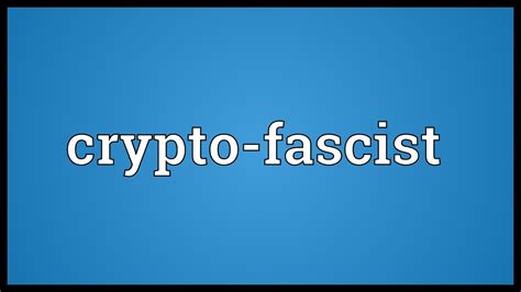 Cryptofascist. Things To Know About Cryptofascist. 