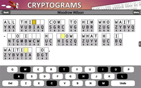Enjoy Cryptograms, a free puzzle game from Razzle Puzzles where the go