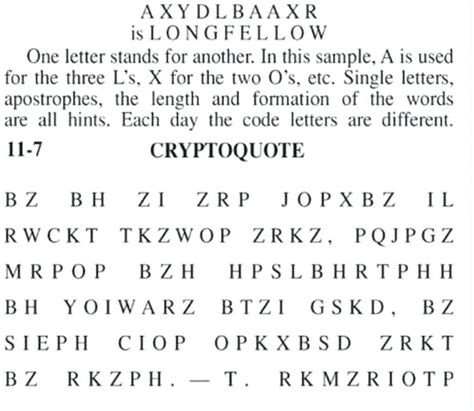 Play as many cryptograms as you want on Cryptograms.org, absolutely free! If this one's too difficult, just refresh the page to load another cryptogram. Want to play …. 