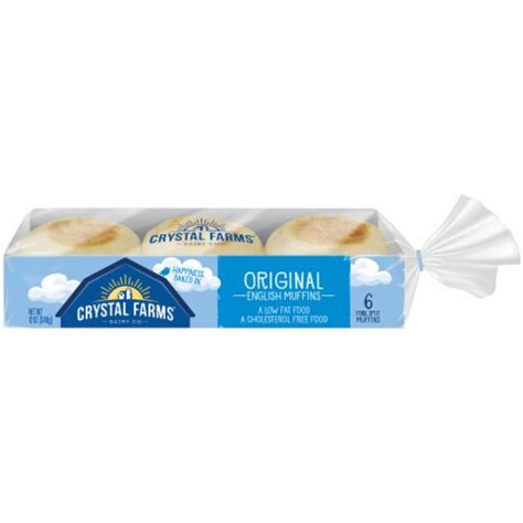 Crystal Farms Original English Muffins 6 Count, 12 oz