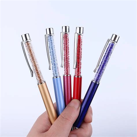 Crystal Flower Ballpoint Pen Designer Various Colours Luxurious