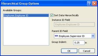 Crystal Reports Hierarchical Grouping