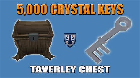 The crystal chest is a treasure chest located in Ivy Sophista's house in Taverley. A second chest is located in Prifddinas in the Iorwerth Clan district just to the west of the altar. The chests are locked and can only be opened by a crystal key. Attempting to open the chest without the crystal key yields the message: This chest is securely locked shut. The crystal key is made by using a loop ... . 
