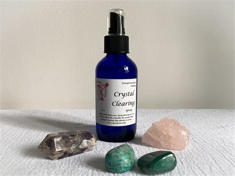 Crystal clearing. Hold your crystal in your hand and point your fingers toward the drain. Run cool water over your crystal for 30 seconds, envisioning all negative energy being pulled off your crystal and rinsed down the drain. Regular tap water works in a pinch, but it’ s … 