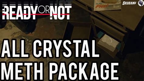 Crystal meth package ready or not. The methhead character models we all know and love to shoot to kill as we raid them every day with no arrests needed from Twisted Nerve/213 Park Homes. Note, the characters may have a civilian AI in them but mostly suspect AI. Meth cooks can only seem to appear in Raid. 1 / 12. 