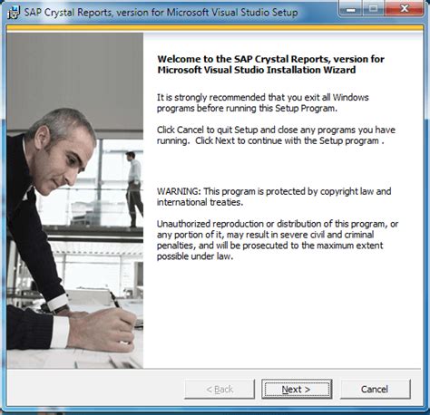 Crystal report developer for visual studio 2012.  Running the MSI will not fully...