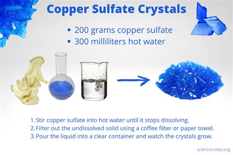 Crystallization experiment copper sulfate.  An impurity is an unwanted subs...