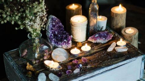 Crystals and candles. Crystal Geode Amethyst Candle - Free Shipping! (1.3k) $46.00. FREE shipping. PEACEFUL HOME candle for happiness & peace. New home gift intention candles Blue aquamarine - phantom quartz candles with crystals and herbs. (2.4k) $17.00. 