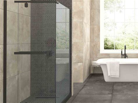 Crystaltech black semi frameless square pivot shower enclosure