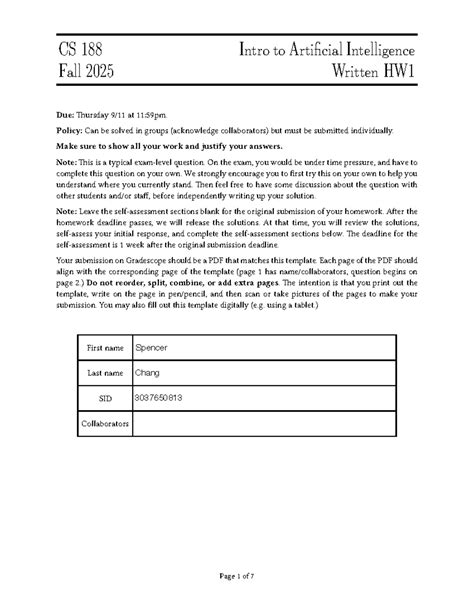 Cs 188 fall 2025.  You will build general search algorithms and apply 2025 Fa...