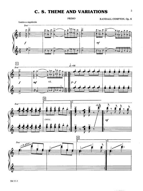 Cs theme and variations sheet music {nckph}