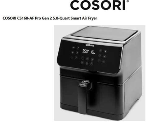 Cs168-af - Find many great new & used options and get the best deals for Cosori Air Fryer CS168-AF. Black . Replacement for recalled model. at the best online prices at eBay! Free shipping for many products!