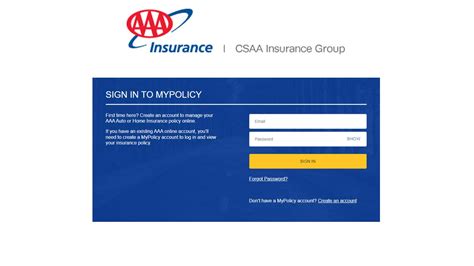 Csaa Insurance Aaa Com Mypolicy Login