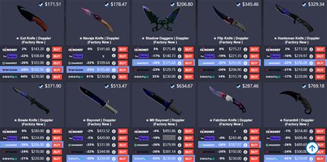 Csgo prices. 4 May 2023. Paris 2023 Tournament Stickers. The Anubis Collection Skins. Revolution Case Skins + Gloves. Denzel Curry Music Kit. Espionage Sticker Capsule. Browse all Nomad Knife CS2 skins. Check skin prices, inspect links, rarity levels, case and collection info, plus StatTrak or souvenir drops. 