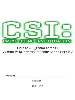 Csi Spanish Worksheets & Teaching Resources Teachers Pay …