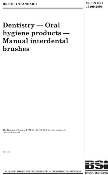 Csn en iso 16409 dentistry oral hygiene products manual interdental brushes. - Manuale della macchina per dialisi gambro ak 200.