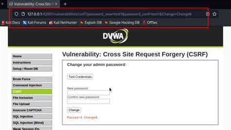 Csrf dvwa.  The objective for attacks on all levels is to extract user login c...