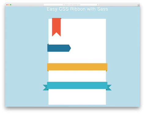 Css simple ribbon.  Sep 1, 2023 · The above code represents CSS Ribbons usin...
