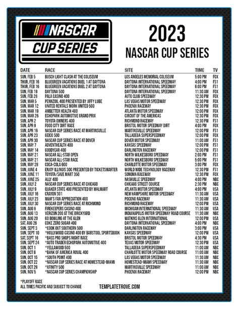 Csun Spring 2023 Schedule 2023 Nascar Schedule