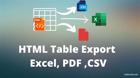 Csv to html github.  Export to CSV, Excel, or PDF.  Developed using Python, HTM...
