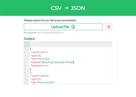 Csv to json react.  Thank You! Online Conversion Tools for Developers....