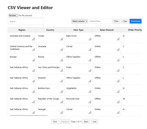 Csv to table viewer.  Free online tool — no upload required.  Paste or uplo...
