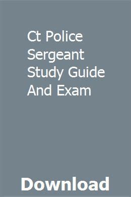 Ct police sergeant study guide and exam. - Manuale di servizio komatsu terne wb97r.