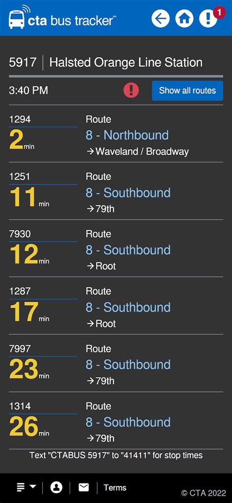 Cta bus tracker.  CTA Train Tracker SMGet estimated arrival times for 'L'...