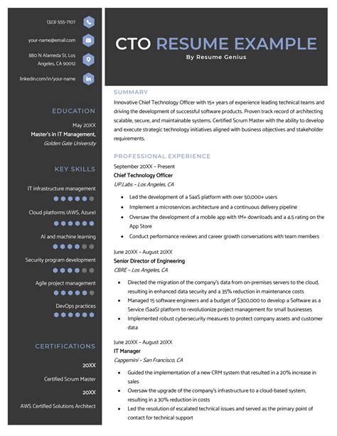 Cto Resume Samples and Templates VisualCV