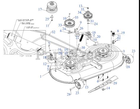 Cub Cadet 54 Inch Deck Diagram