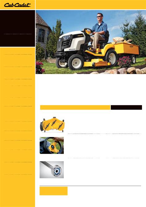 Cub Cadet GT 2000 Tractor Brochure PDF View/Download