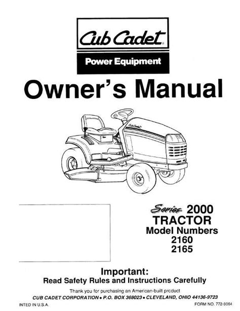 Cub cadet 2000 series repair manual 2165. - Tcm forklift operator manual 4000 lbs.