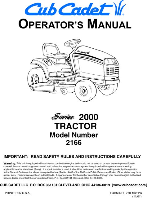 Cub cadet 2166 manuale di manutenzione. - Man marine diesel engine user manual.